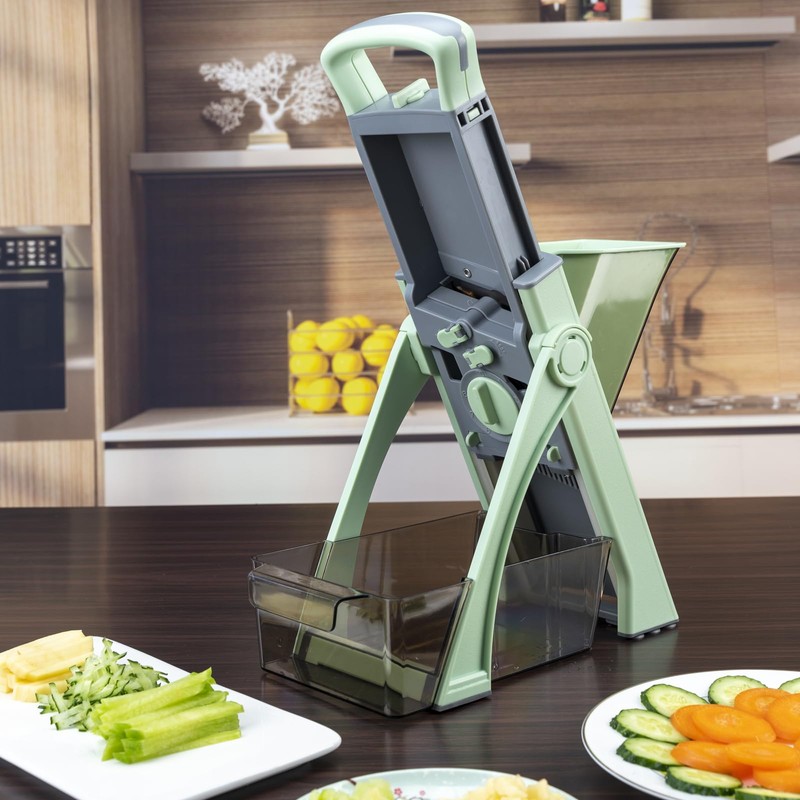 ZTQCSQ Upgraded Version All-in-1 Mandoline Slicer for Kitchen & Adjustable
