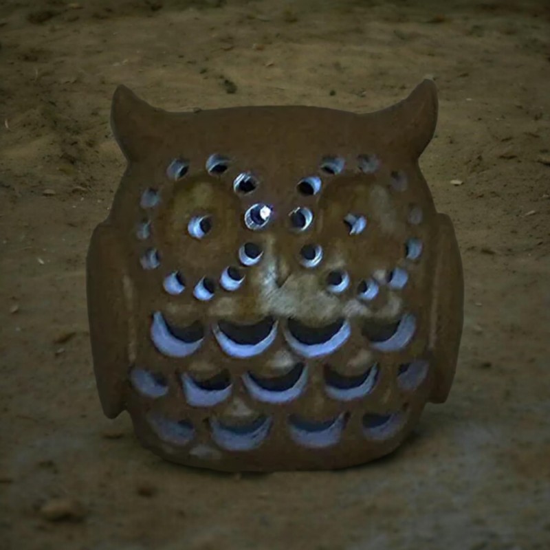 Solar Light LED Outdoor Garden Light Lamp Owl Height 16