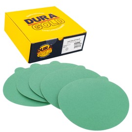 Dura-Gold Premium Film Back PSA Discos de lijado autoadhesivos para lijadoras DA, caja de 25 discos de acabado de papel de lija para automoción y carpintería, verdes, de 1000 granos, 15.2 cm, 120-Grit