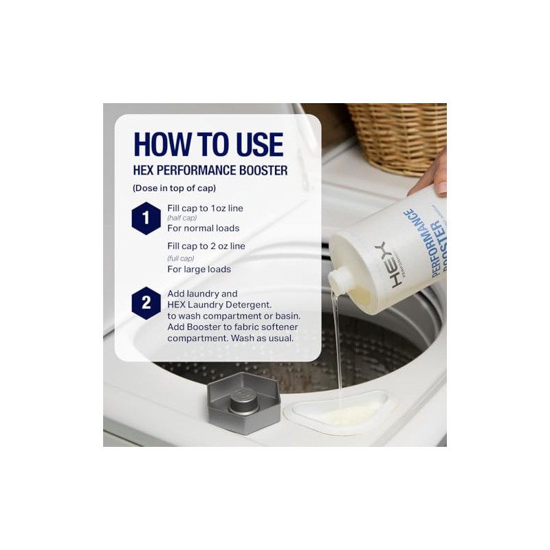 HEX Performance Fabric Booster, Unscented, 100 Load (Pack of 2)