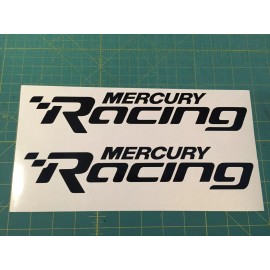 Mercury Racing 2014 24" NEW BLACK  Sticker Race Boat Outboard DECAL YOU GET 2
