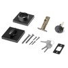 Matte Black Square Single Cylinder Deadbolt Lock, 6 Pack, Home