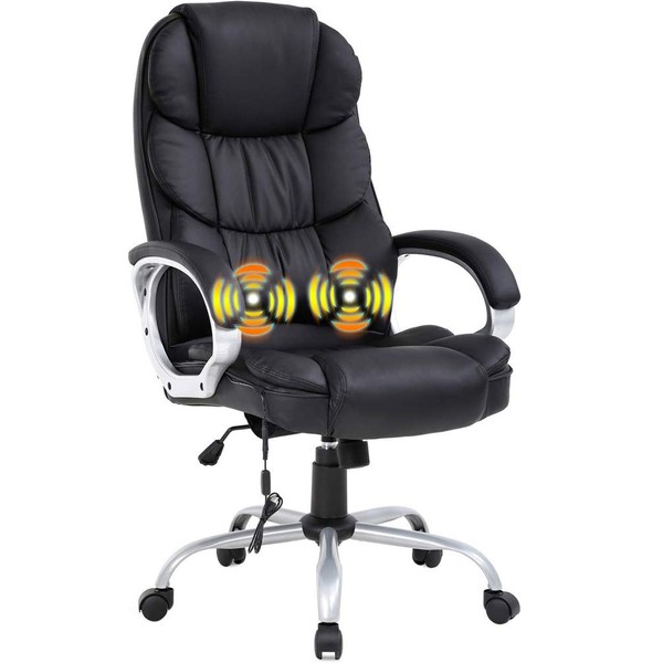Ergonomic Task Desk Computer Chair Home Office Chair, Massage Function