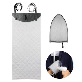 EVEME Over The Door Steamer Press Pad + Gloves for Handheld Steamer, Ironing Board, and Vertical Steamboard - Portable Clothes Steaming Mat for Traveling
