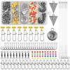 Saltwater Surf Fishing Tackle Kit,112pcs Surf Fishing Fish Finder Rigs