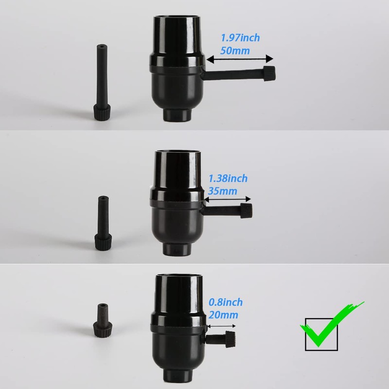Venforze 4 Packs Standard Lamp Switch Replacement, Light Lamp Turn