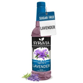 Syruvia Sugar Free Lavender Syrup 25.4 fl oz, for Coffee, Desserts, & More