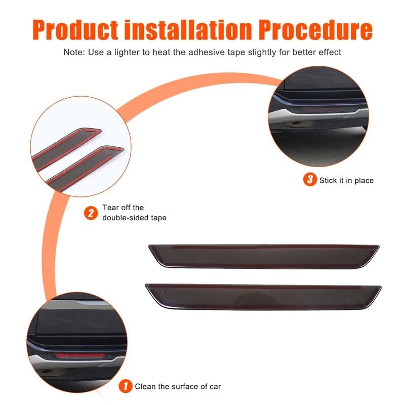PIUGILH Car Fog Light Smoky Black Cover Trim Suitable for