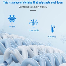 Mayoii Dog Cooling Vest, Small Dog Clothes for Summer, Light Weight Ice Silk Cooling Dog Coat (Green, L)