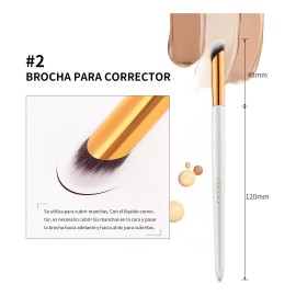 Docolor Set 2 Brochas Para Maquillaje Base Correctora