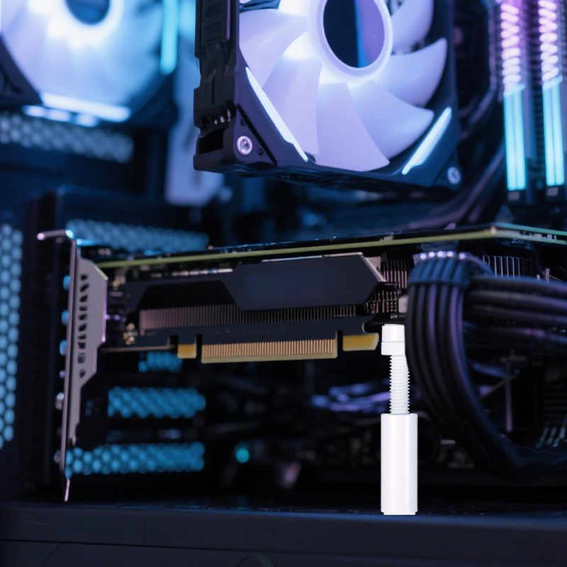 salbsever Gpu Support Bracket White Gpu Sag Bracket, Adjustable Stainless