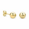 V&F Women's Ball Stud Earrings 18 Carat 750 Yellow Gold