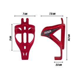 Jamer Soporte Porta Ánfora Botella para Bicicleta Universal Diseño Ligero y Aerodinámico (Rojo)