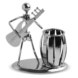 Annlpoy 1 x Pen Holder Desk Pen Organiser Pen Holder Metal Musicians Electric Guitar Pen Holder and Desk Organiser, Creative Office Accessories Robust Design for Office