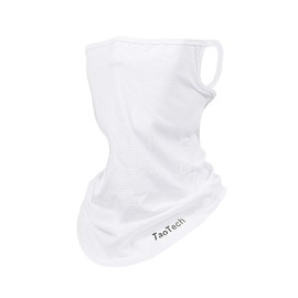 TaoTech Face Mask Cover, Balaclava, UV Protection, 98%, Neck Guard, Ear Wrap, Sun Protection, Neck Gaiter, Breathable, Unisex (Free, White)