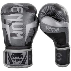 Venum Elite Boxing Gloves - Black/Dark camo