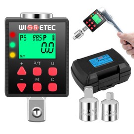 Digital Torque Adapter 1/2 Inch, 3.4 - 340 Nm Torque Digital Adapter, Accuracy ± 1% with Preset, Memory, Buzzer, LCD Display, 1/4 Inch 3/8 Inch Adapter for Car, Motorcycle, Bicycle