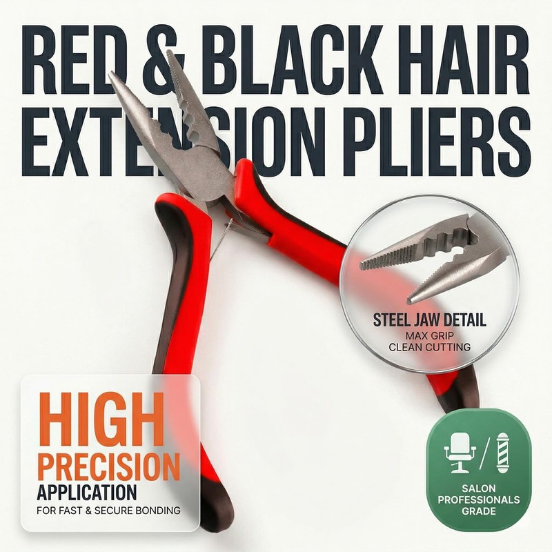 Wellrun 3-Hole Hair Extension Pliers for Micro Rings,Professional Nano Beads