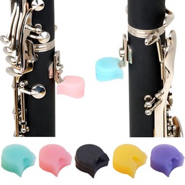 5 Pcs Soft Silicone Clarinet Oboe Thumb Rest Cushion Protector Thumb Protector Fit for Most Clarinet, 5 Colors
