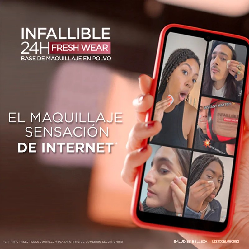 Loreal Infallible Fresh Wear 24hrs Maquillaje Polvo 9g Tono 140