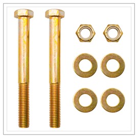 GusHillUSA GH25389-6 Channel-Mount Adjustable Trailer Coupler Hardware Kit, Yellow Zinc Plated (6" usable Length Bolts)