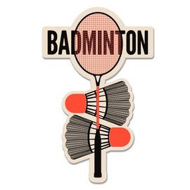 GT Graphics Express Badminton - 20" - Large Size Vinyl Sticker - Outdoor Indoor Decor