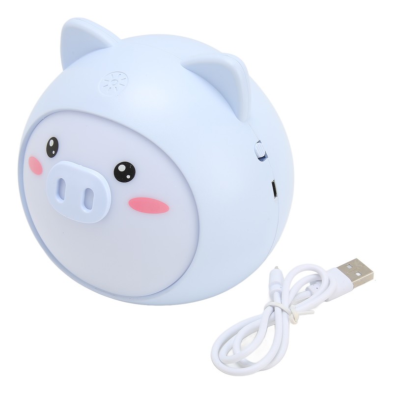 Cute Pig Night Lamp Stepless Dimming 3 Levels Brightness USB