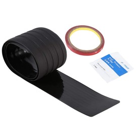 Acouto - Tira protectora de goma para cajuela, protector de parachoques trasero, protector de cajuela, tira protectora compatible con coches universales (negro)