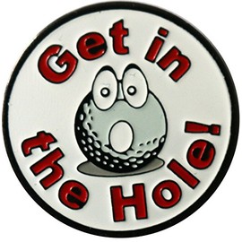 Be The Ball 4U You Get in The Hole Golf Magnetic Ball Marker and Hat Clip