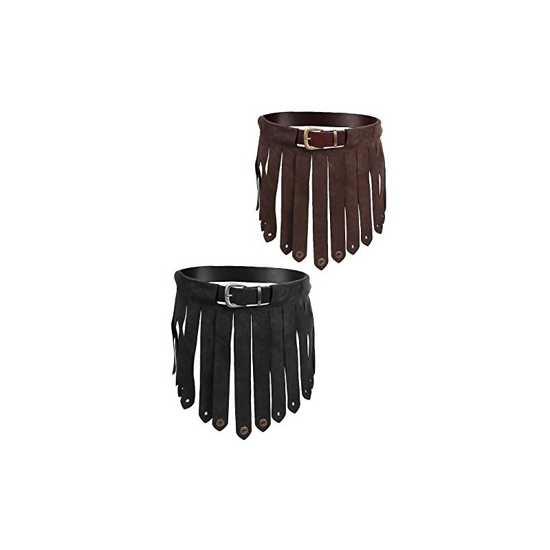 Andracor - Leather Loincloth Gladiator - Black Genuine Leather for
