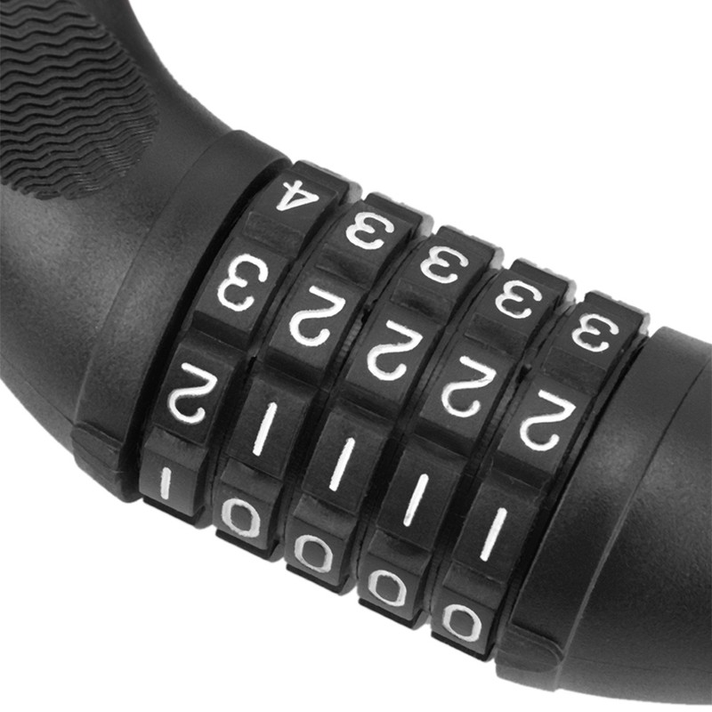 Bike Anti theft Security Bicycle Steel Chain Cipher Lock 5-digit