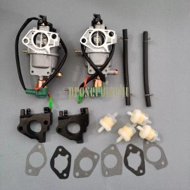 proservice4u 2X AUTO Carburetor for Honda EB6500X EM6500SXK1 EB6500SX Generator 16100-ZE3-702