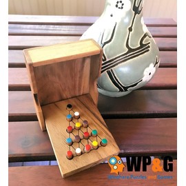 Last Fighter Tricky Triangle Strategy IQ Puzzle Game Wooden Solitaire Brain Teaser