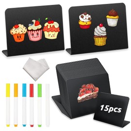 15 Chalkboards for Labelling, Price Tags, Mini Chalkboard, Catering Buffet Signs, Small Boards for Price Tags, Bakery, Cafe, Wedding Table, Party Board, Kitchen Decoration