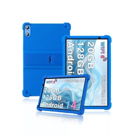 Schutzhülle für Biegedy Tablet B22 10 Zoll 2025, yystao Kinder Weiche Silikon-Tablet-Hülle kompatibel mit Biegedy B22, verstellbarem Ständer (Azurblau)