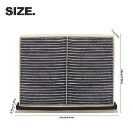 KEQGPCBE 1pack Cabin Air Filter for Mazda CX-90 2024 2025 CX-70 KR9P61J6X with Carbon