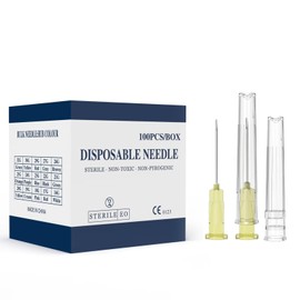 30 Gauge 0.5 Inch Needle, Individually Wrapped, 100 PCS Luer Lock Needles Industrial Dispensing Accessories(30G 0.5-Inch)