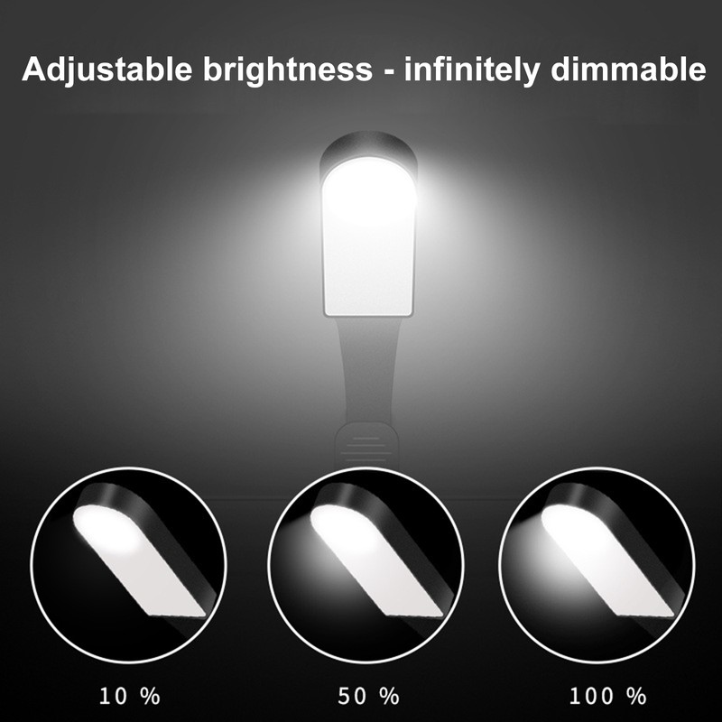 Rechargeable Infinitely Dimmable Clip Lamp Dormitory Bedside Clip Book Lamp
