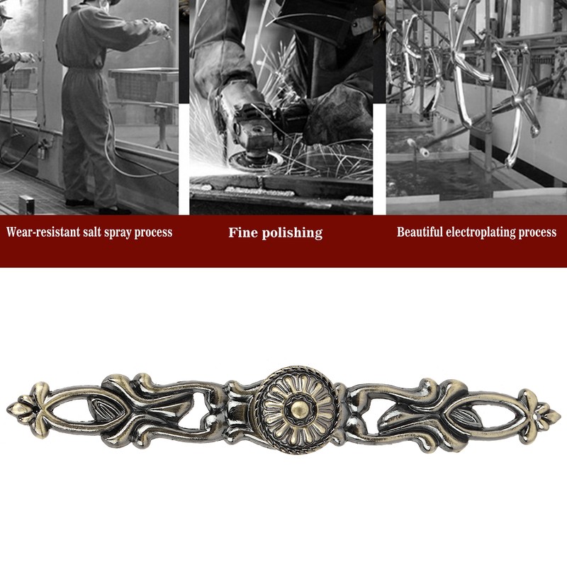 4 Sets Bronze Round Handles Cabinet Single Hole Pulls Furniture