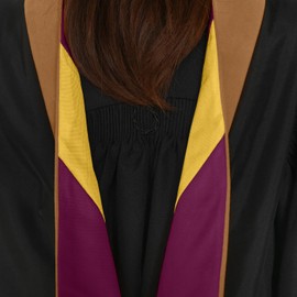 Endea Graduation Masters Hood for Business, Accounting, Commerce, Industrial, Labor Relations, College Degrees - Unisex (Drab/Maroon/Gold)