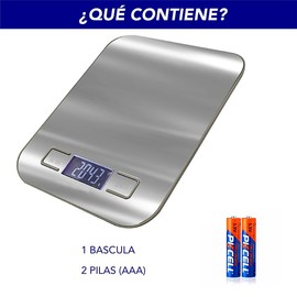 CHIC FANTASY Báscula Digital gramera. Practica Resistente Máxima precisión y calidad con USB y Pilas incluidas