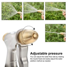 Fippy Garten Handbrause Metall Garten Spritzpistole Wasser Hochdruck Spritzpistole zum Waschen von Autos Pflanzenbewässerung Haustierdusche, Kurz