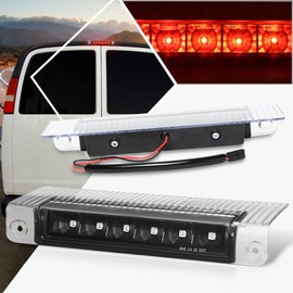 PM PERFORMOTOR Compatible with Chevy Express/GMC Savana 03-17 LED Third 3RD Tail Brake Light/Lamp Bar Black
