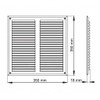 Graphite Air Vent Grille 350mm x 350mm with Fly Screen