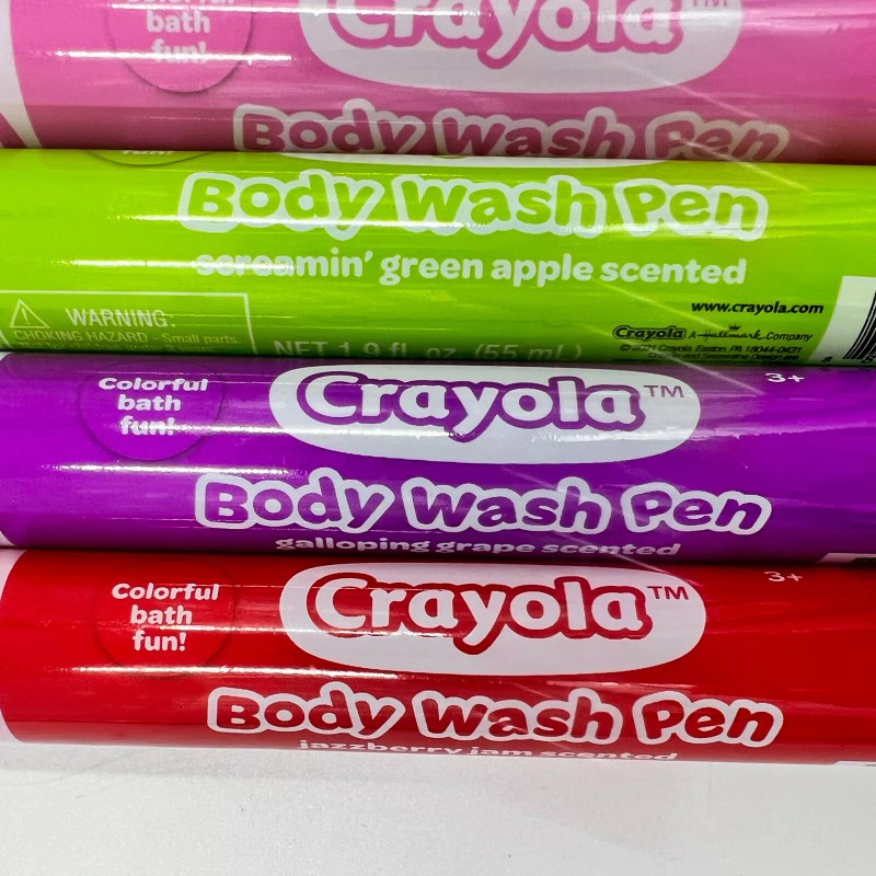 Crayola Fruity Scents 5 Piece Bathtub Body Wash Colorful Pen
