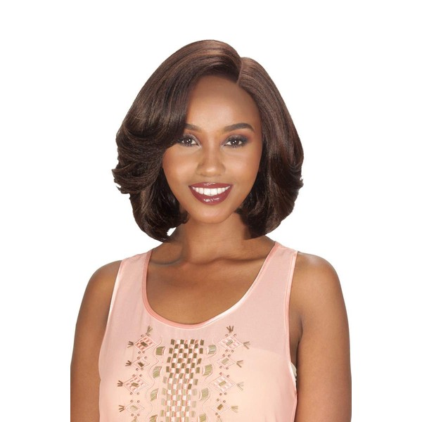 Zury Sis Synthetic Beyond Deep Side Part Lace Front Wig - H LAKE (1B Off Black)