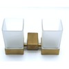 Housler® Brushed Brass (Gold) Square Bathroom accessories (Sq.BB.DOUBLE TUMBLER)