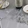 Silver Table Runner 15M, 28cm Width Hollow Metallic Glitter Sequin