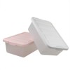 Yubine 2 Packs Plastic Storage Bin with Lid, 14 Quart