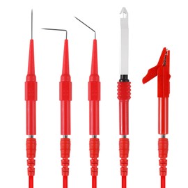 Back Probe Kit 30PCS Banana Plug to Copper Alligator Clip Automotive Test Leads Set with Alligator Clips, Wire Piercing Probes, 15PCS 30V Back Probe Pins for Car Repairing Diagnostic 5 Colors